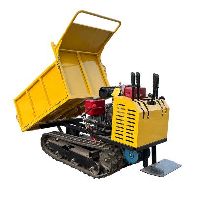 China Cost-effective Hot Selling Product 0.8 Ton Mini Hand Held Rubber Tracked Dumper From China Factory for sale