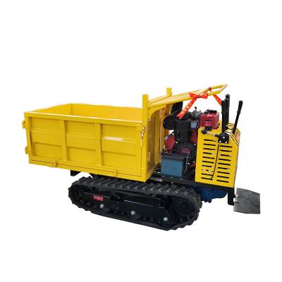 China Good quality cost-effective factory directly 0.8 Ton Handheld Mini Track Dumper with cheap price for sale