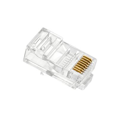 China Gold Plated VCOM Network Cat 6 Ethernet RJ45 Connector UTP STP Socket 8P8C for sale