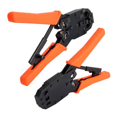 China VCOM Plastic Handle RJ11 RJ12 RJ45 Network Crimping Tool LAN Cable Stripper Plier D1903 for sale