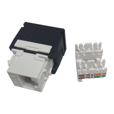 China VCOM Cat6 Unshielded Keystone Female Keystone Tooless UTP Coupler RJ45 Jack 180 Degree For Patch Panel D1611 for sale