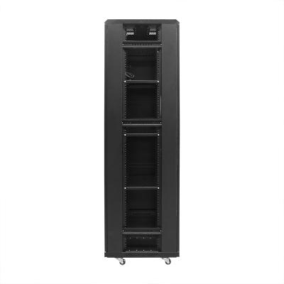 China SPCC Quality Cold Rolled Steel VCOM SPCC Cold Rolled 42U Power Board Fan Floor Network Rack Mount Cabinet Server Steel Rack For Project for sale