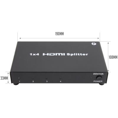 China VCOM 1080P FULL HD HDMI Version 1 1x4 Switcher/Splitter 1x4 HDMI 1.4 Input 4 Output HDMI Switcher With Audio Output DD414A for sale