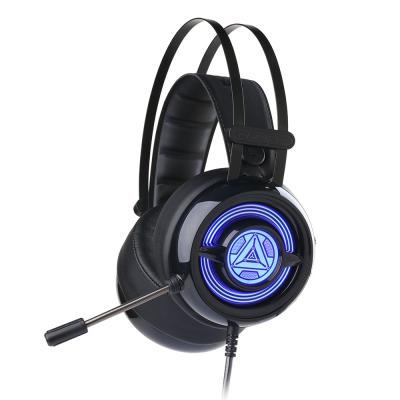 China Wireless USB Android Phone Vibration Gaming Headset Headset Gaming Stereo LED Earphones PU Cool Leather for sale