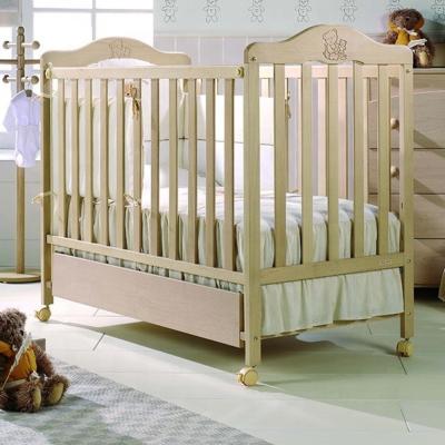 China 20CCB032 Modern Convertible Crib Bundle Furniture Hutch Wooden Cribs Bed Set Kids Baby Cribs Mid Century Mobile Crib for sale