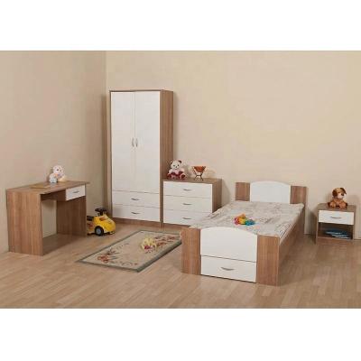 China NOVA 20KAD040 Modern White Wooden Kid's Bed Simple Design Kids Bedroom Furniture Sets Kids Class Single Bed Room Furniture 5pcs for sale