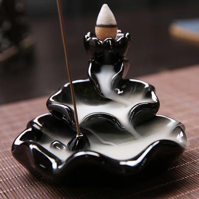 China Modern Antique Art Censers for Insense Wholesale Incense Burner Bone Inlay Backflow Flow Thurible Censer Church Concrete Incense Stick Back Holder for sale