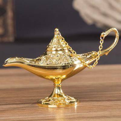 China Arabic incense holder incense burner oil lamp metal oud censer oil lamp incense holder metal incense paper incense censer arabic mubkhar for sale