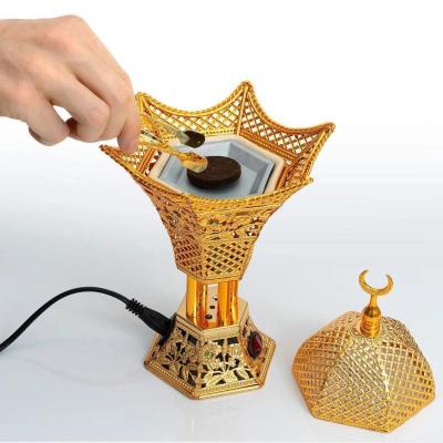 China Ceramic Brass Portable Bukhoor Bottle Censer Incense Burner Censer Duba Bakoor Censer Pendulum Oil Burner Censer Bukhor Burner Logo mabkhar Customized for sale