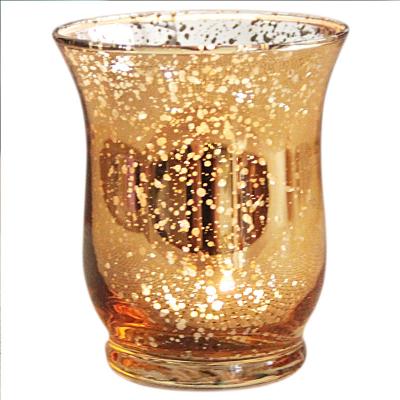 China CH06 Home Decoration Wedding Decoration GOLD Wedding Candle Jar With Lid Candle Jar Candle Wax Glass Velas Con Aroma Container Jar Ship Making for sale