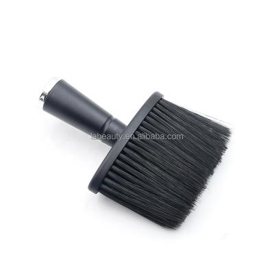 China Plated Soft Handle Face Cloth Brush Salon Barber Hair Clean Cleaning Neck Cloth Brush Use Anti-static Black Nylon Neck Cloth Brush for sale