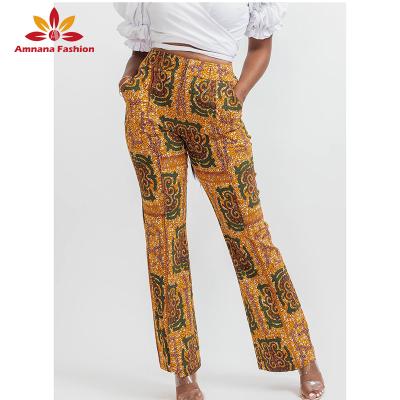 China Cotton 2021 New Fashion African Print Long Pants Clothing Ankara Pants Women With Best Price for sale