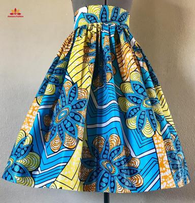 China Newest African Print Cotton Skirts Maxi Skirt Clothing Women Ladies Most Competitive Price for sale