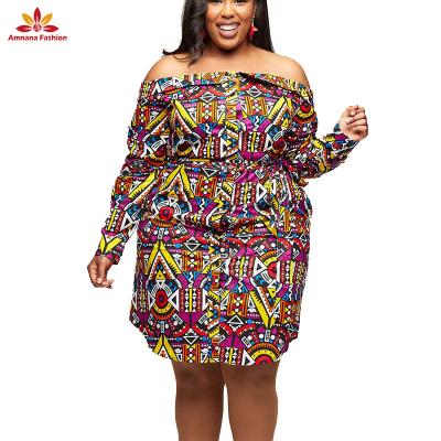 China Newest Women Cotton Print Up Shirt Dresses African Plus Size Shift Dresses For Ladies Most Competitive Price for sale