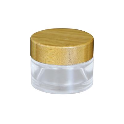 China 5g 15g 30g 50g 100g glass bottle of cream cosmetic eco-friendly glass jar and clear cosmetic cream jar for sale