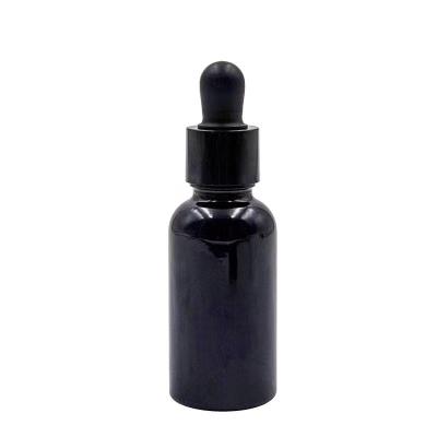 China Personal Care Low Price Black Essential Oil 1 oz Dropper Bottle Glass Box For Black Matt Coating for sale