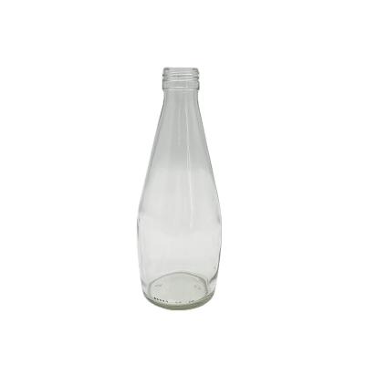 China Custom Clear Empty Beverage Juice Bottle 290ml Glass Juice Bottle With Screw Cap for sale