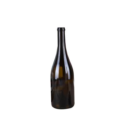 China Classic Beverage 750ml / 1000ml Wine Bottles Glass Bottle Round Shape Amber Champagne Manufacturers Glass Bottle for sale