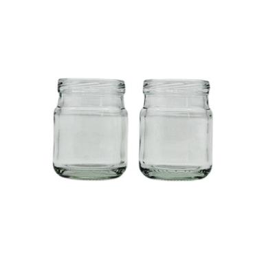 China High Quality Clear 80ml Mini Glass Bird Nest High Quality Food Bottle With Metal Lid for sale