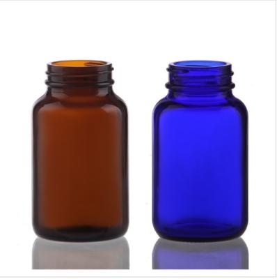 China Good Medicine Price 75ml/100ml/120ml/150ml Amber Glass Bottles for Tablet Frost Amber Glass Bottle for sale