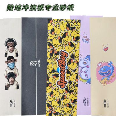 China Adult 88*27cm LAND SPEED BOY Skateboard Sandpaper Deck Griptape Electric Skateboard for sale