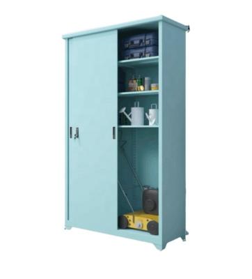 China Waterproof RTD Customized Modern Household Style Balcony Office Furniture Wardrobe Locker Waterproof Wardrobe With Sliding Door for sale