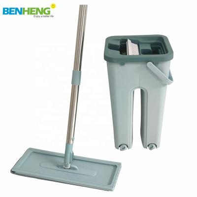 China MOP Easy Sustainable Flat Mop Hands Free Self Washing Squeeze Drying Bucket MOP AS SEEN ON TV Mop for sale