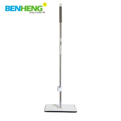 China BENHENG Viable Hands Free Straight Flat Mop Self-Washing And Household Strong Floor Absorption Water Drrying Mop Cleaning Mop for sale