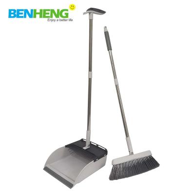 China Soft Soft And Durable Broom Hair And Dustpan Dense Floor Broom Houskeeping Broom Cleaning Tools for sale