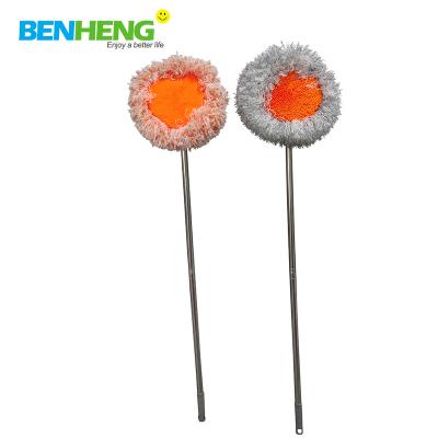 China Coral Fleece Material Floor Wall Feather Shape Sunflower Feather Duster Corner Duster CLASSIC Chenille Feather Duster for sale