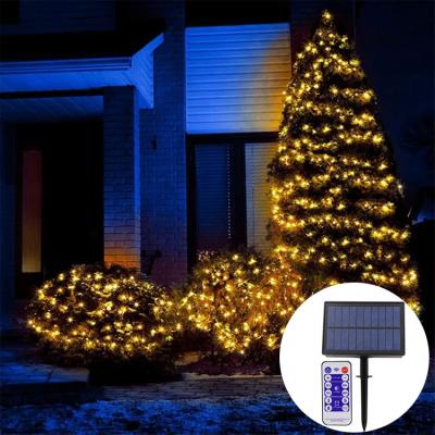 China Factory direct sale 10m 100 LED solar string lights and waterproof LED string lights for garlands garden Christmas day for sale