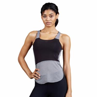 China Anti-Bacterial Sexy Mesh Strap Back Custom Yoga Tops Casual Cheap Wholesale Fitness Clothing for sale