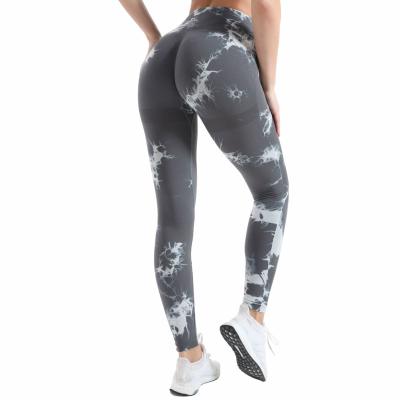 China Breathable Factory High Waist Seamless Yoga Pants Tie Dye Leggings for sale