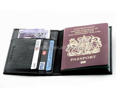 China RFID Blocking Custom Most Popular Passport Holder PU Leather Passport Holder for sale