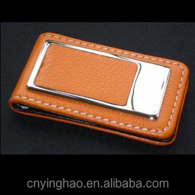 China High Quality And Inexpensive High End Leather 2-Fold Clip Money Wallet for sale