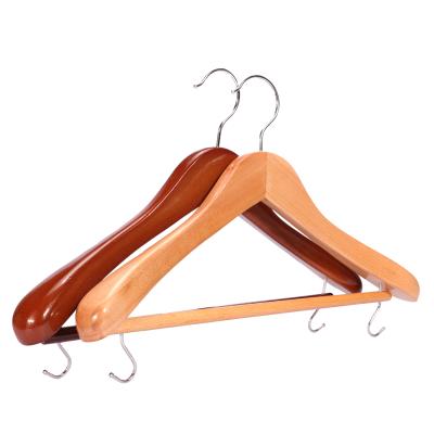 China DISPLAY Suit Mahogany Hanger Hanging With Pants Hotel Fashion Hangers Clothing Store Wooden Hanger for sale