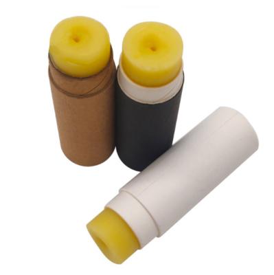 China Recycled Materials 75ml Biodegradable Balm Container Cylinder Lift Up Stick Lip Balm Paper Packaging Packaging for sale