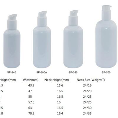 China Plastic PET Bottles 100ml 150ML 240ML 300ML 360ML 500ml Lotion Shampoo Pump Bottle For Cosmetic Packaging for sale