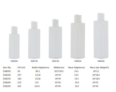 China 250ml Square Pet Bottle Cosmetic Eco-friendly Custom Empty Lotion Hand Wash Bottles Bottle for sale