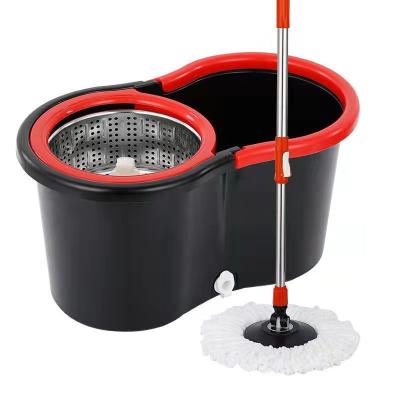 China Sustainable Wholesale Double Round Floor Clean Water Easy Life Magic Spinning Mops And Bucket Set 360 Degree Rotating Mop With Bucket for sale