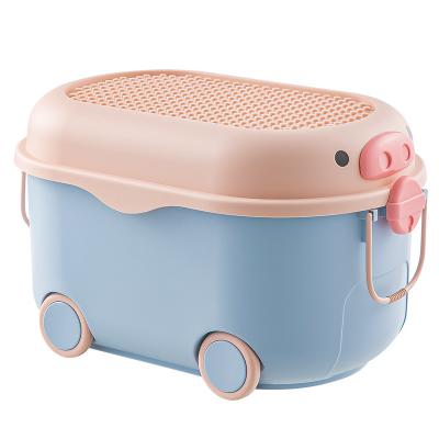 China Sustainable Children Toys pig kids storage bins Snacks Doll books Clothes plastic baby Storage Box for sale