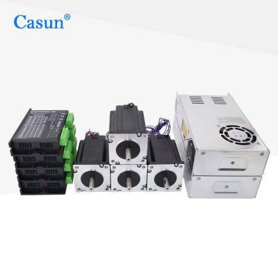 China 3 Axis 4 Axis Stepper Motor CNC Router Kit 1-13Nm NEMA 34 / NEMA 23 Stepper Motor Power Supply and Changeover 57SHD / 86SHD for sale