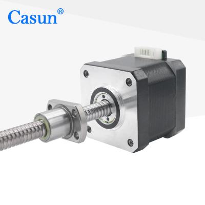 China Custom Nema 17 Ball Screw Motor 17HS4401S+SFK0802 Stepper Motor Linear Actuator 42x40mm for sale