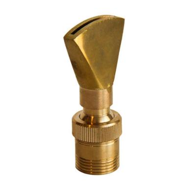 China Metal Industrial Part Customized Narrow Fountain Nozzle Fan-Shaped Spring Spray Head Flat Mouth for sale