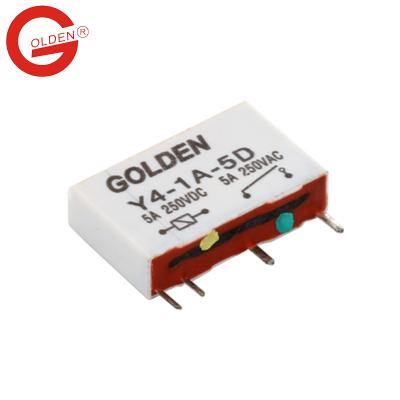 China Certificate Compliances 5A 250VAC Signal Relay 5V 12V Relay Y4 Sealed Mini 20*5*12.5mm Sealed Gold Type DC for sale