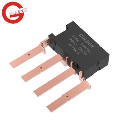 China ZC78K RoHS Compliant Gold Sealed Magnetic Latching Relay 24v UC2 80A 100A for sale