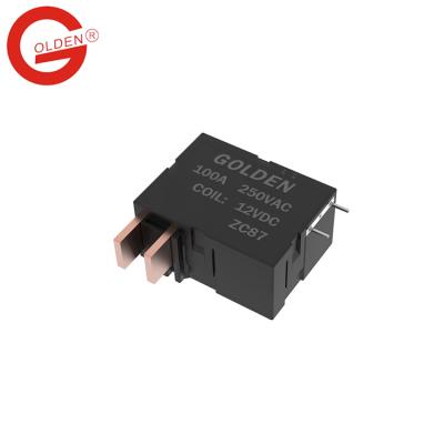 China ZC87 100A 250VAC RoHS CE TUV RoHS Sealed Gold Magnetic Latching Relay For Smart Electric Meter for sale