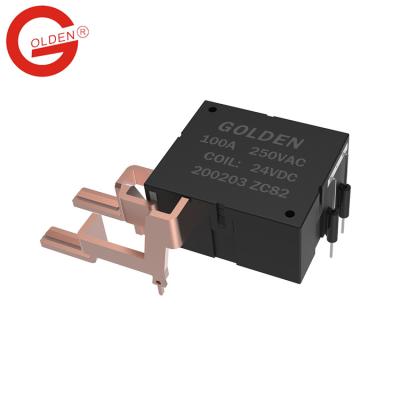 China ZC82 Sealed Gold Magnetic Latching Relay UC3 Compliances 120A 250VAC Latching Relay for sale