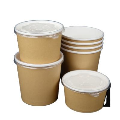 China Factory Wholesale Biodegradable Thickened Disposable Wrapping Paper Soup Bowl Soup Takeaway Packed Cup for sale