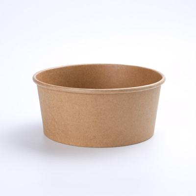 China Biodegradable Boutique Kraft Paper Bowl Antioxidant Waterproof and Oilproof Lunch Box Thicken Bowl Paper for sale